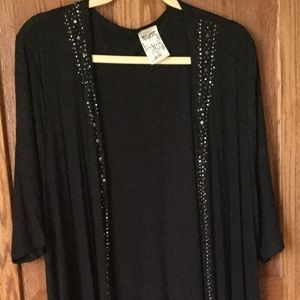 LONG DRESSY BLACK DUSTER /CARDIGAN